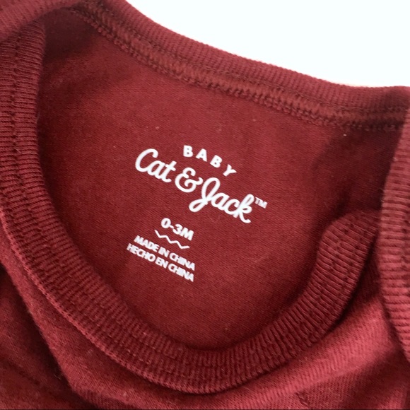 Like New! 🦉 Cat & Jack Maroon Owl Romper - Picture 5 of 6